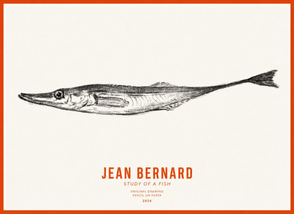 Jean Bernard Study of a Fish I No3 - Póster