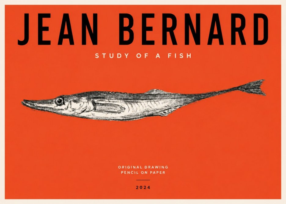 Jean Bernard Study of a Fish I No5 - Póster