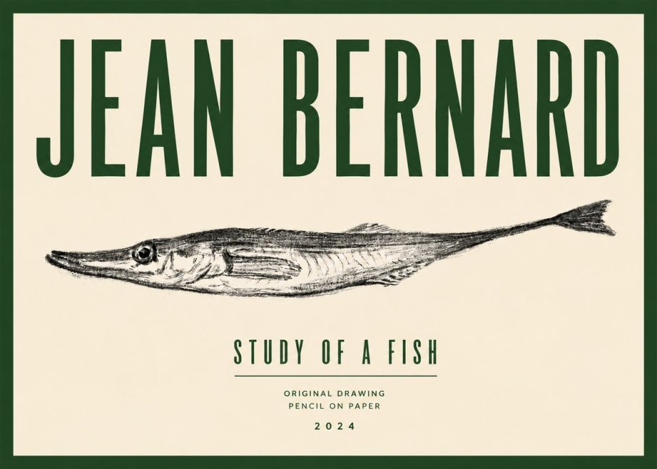 Jean Bernard Study of a Fish I No6 - Póster