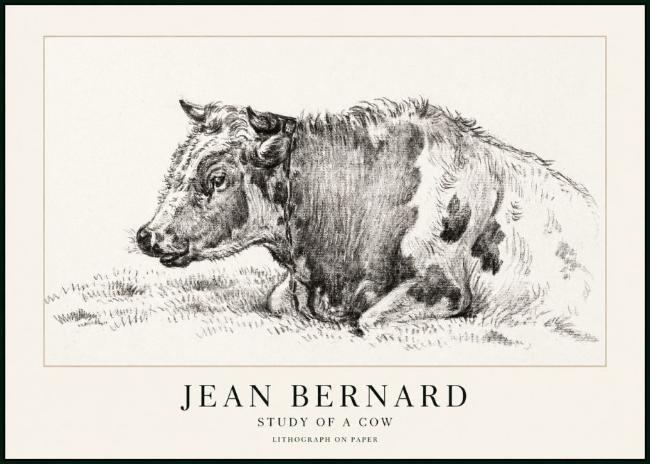 Jean Bernard Resting Cow I No3 - Póster
