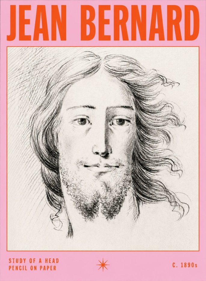 Jean Bernard Study of a Head No2 - Póster
