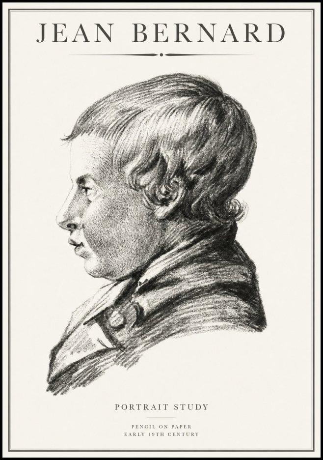 Jean Bernard Portrait Study I No1 - Póster