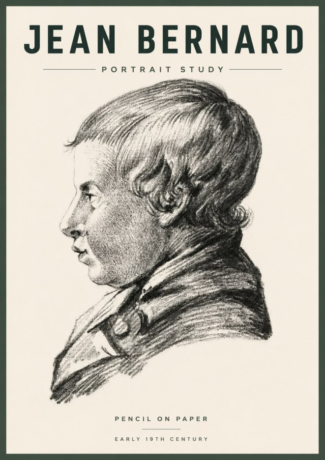 Jean Bernard Portrait Study I No3 - Póster