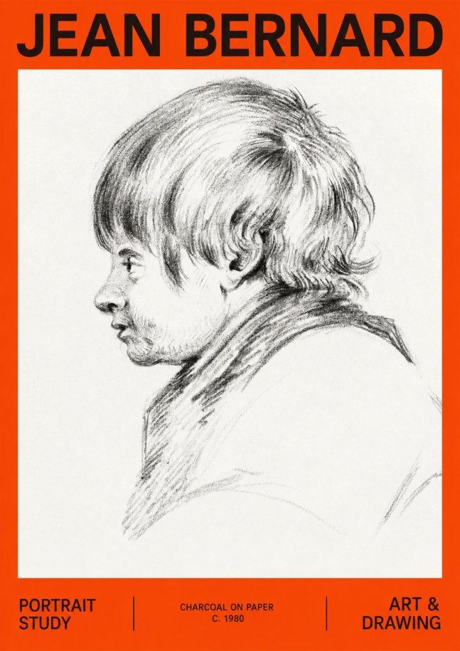 Jean Bernard Portrait Study II No2 - Póster