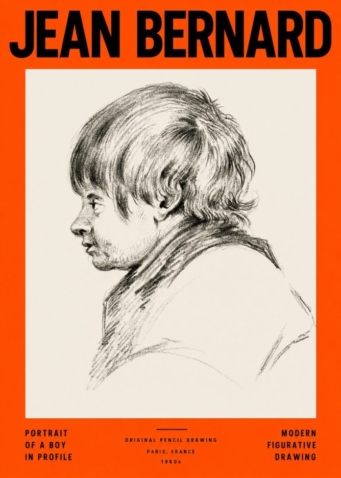Jean Bernard Portrait Study II No4 - Póster