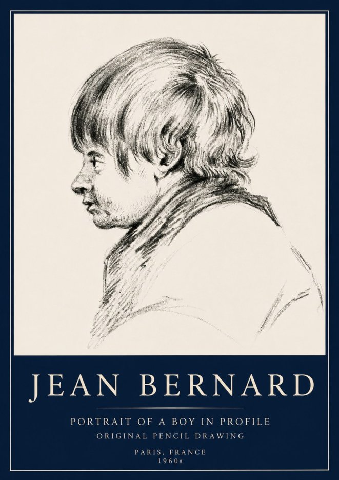 Jean Bernard Portrait Study II No5 - Póster