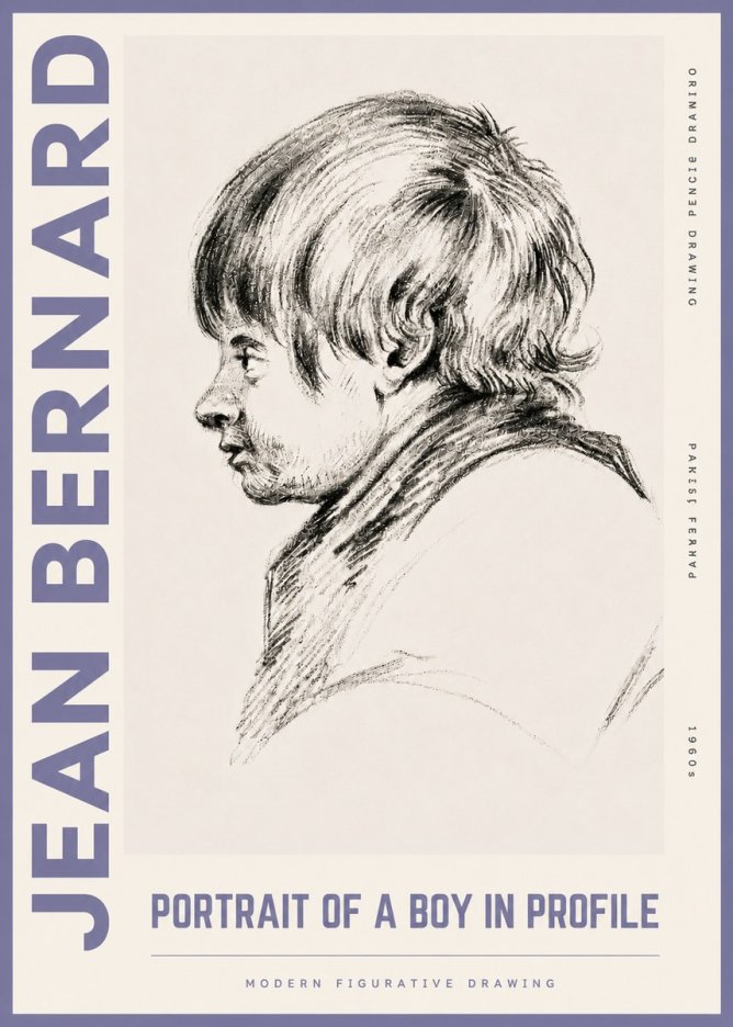 Jean Bernard Portrait Study II No6 - Póster