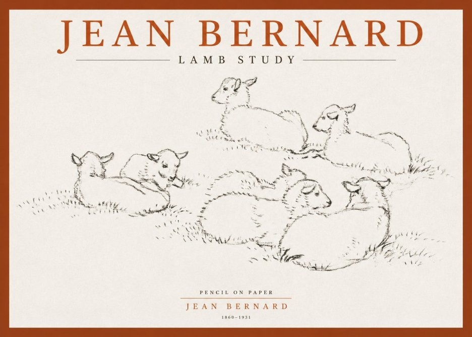 Jean Bernard Study of Lambs No4 - Póster