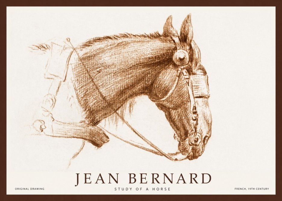 Jean Bernard Equine Study No2 - Póster