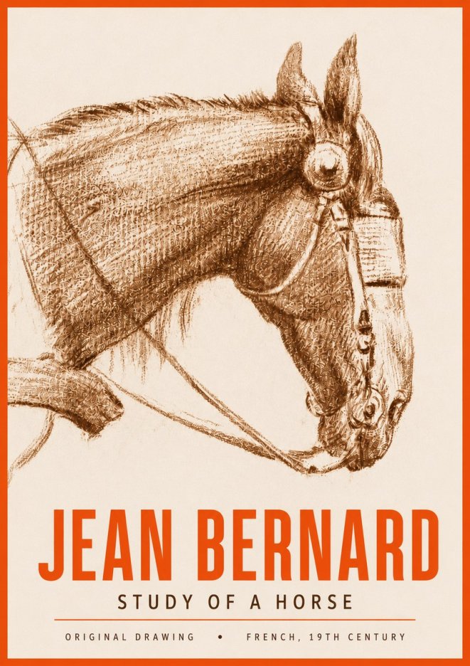 Jean Bernard Equine Study No4 - Póster