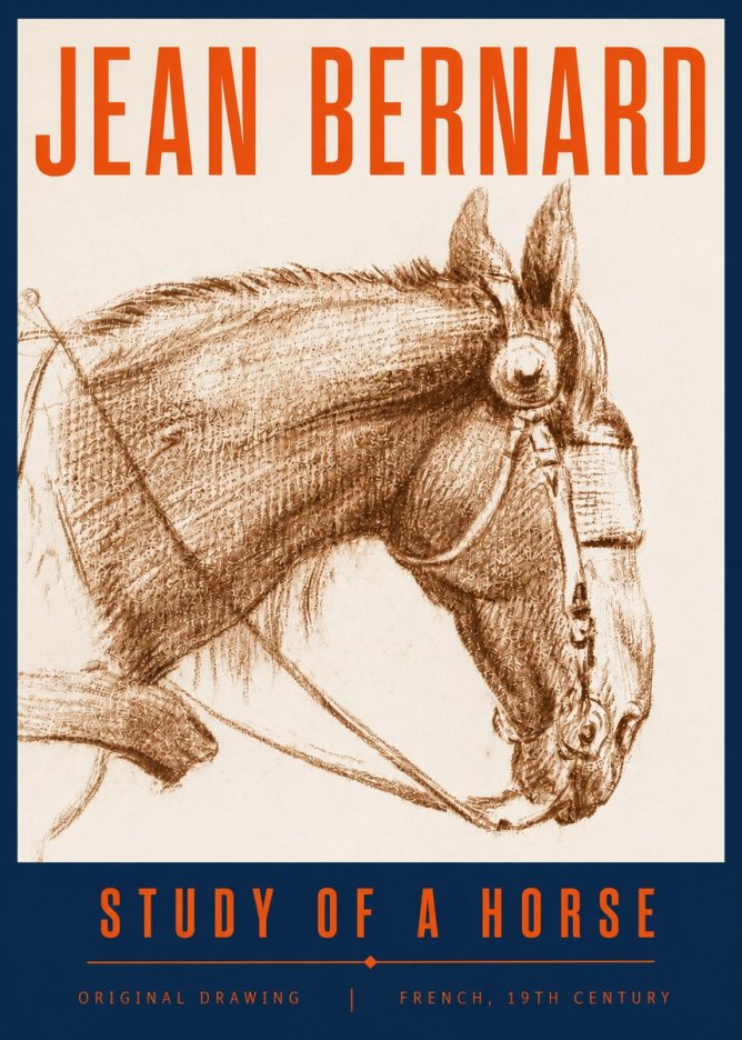 Jean Bernard Equine Study No6 - Póster