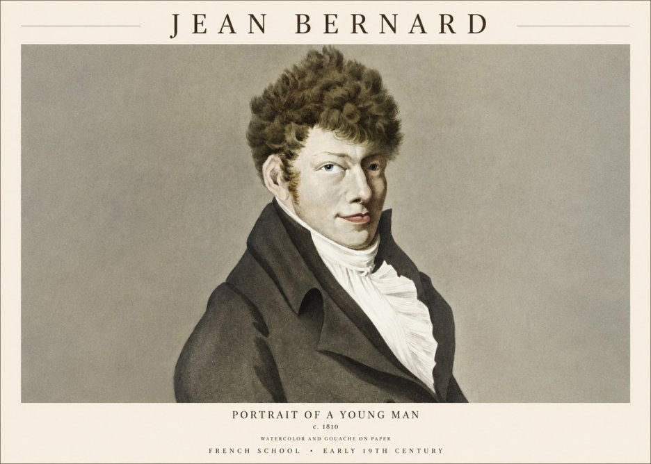 Jean Bernard Portrait of a Young Man No1 - Póster