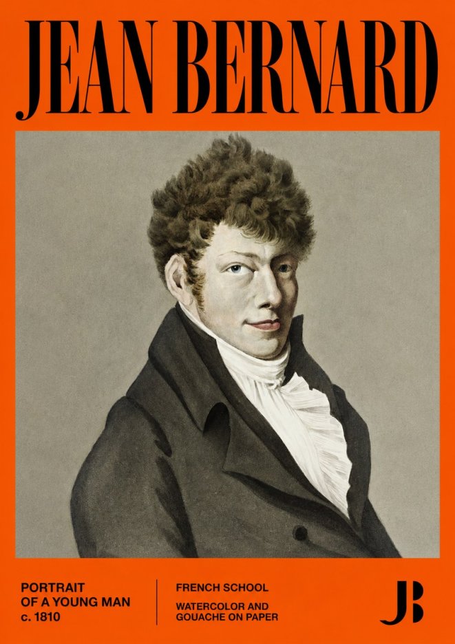 Jean Bernard Portrait of a Young Man No2 - Póster