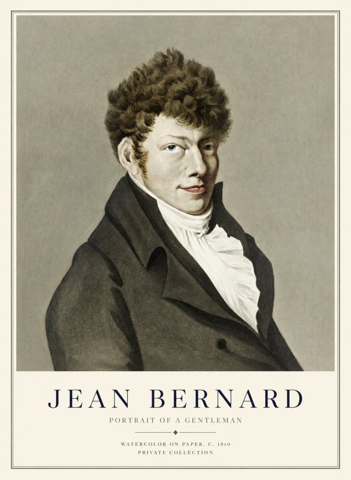 Jean Bernard Portrait of a Young Man No3 - Póster