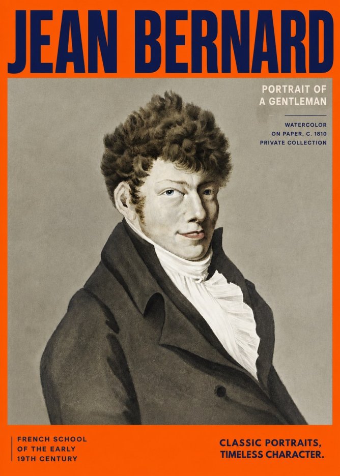 Jean Bernard Portrait of a Young Man No6 - Póster