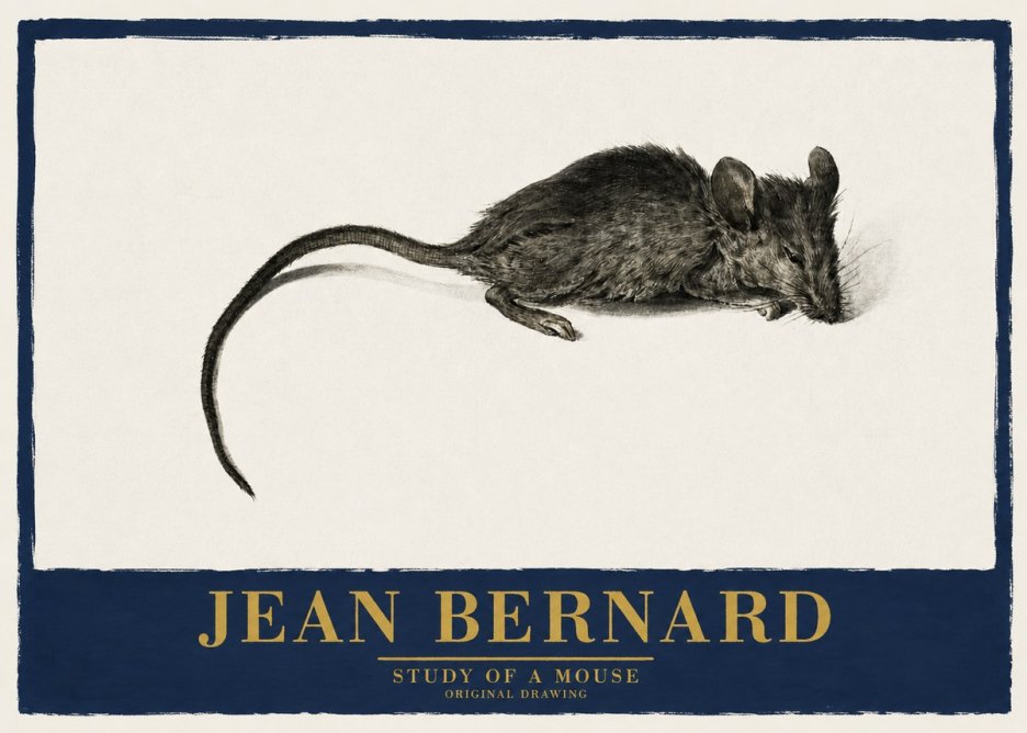 Jean Bernard Study of a Mouse I No2 - Póster