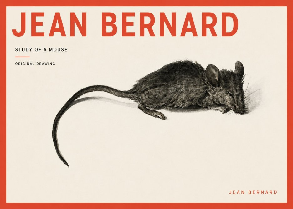 Jean Bernard Study of a Mouse I No3 - Póster