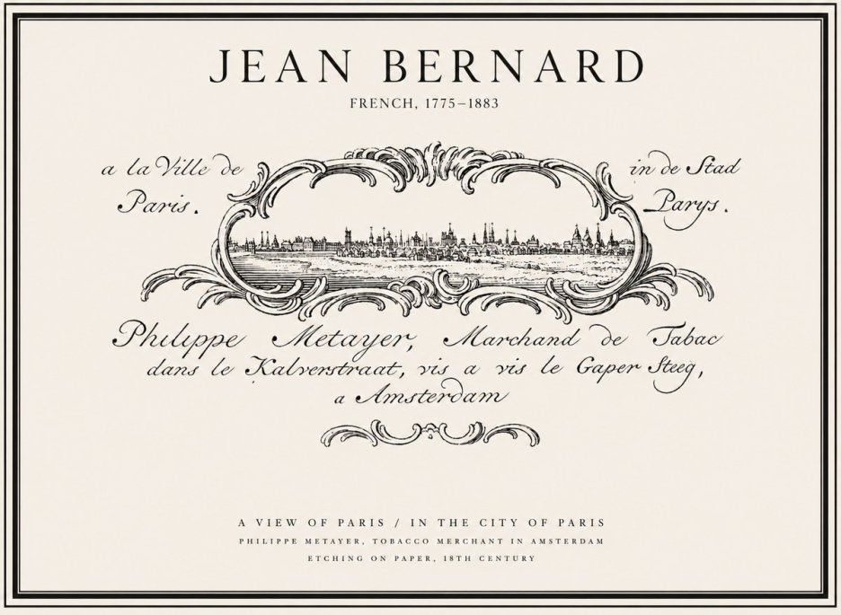 Jean Bernard A View of Paris No1 - Póster