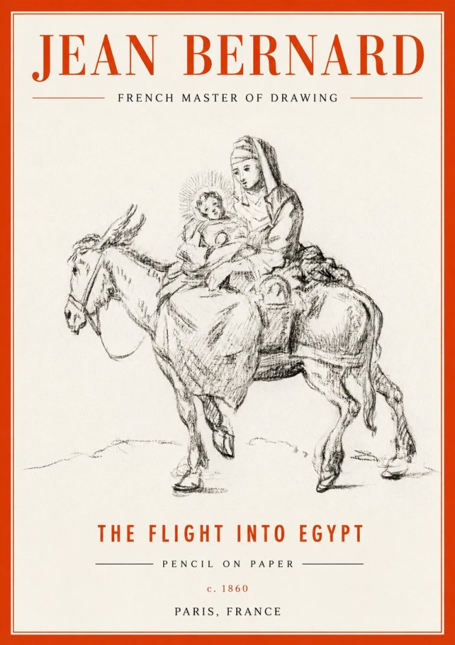 Jean Bernard The Flight into Egypt No2 - Póster