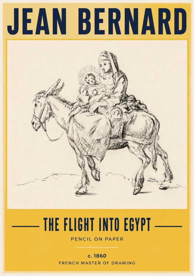 Jean Bernard The Flight into Egypt No3 - Póster