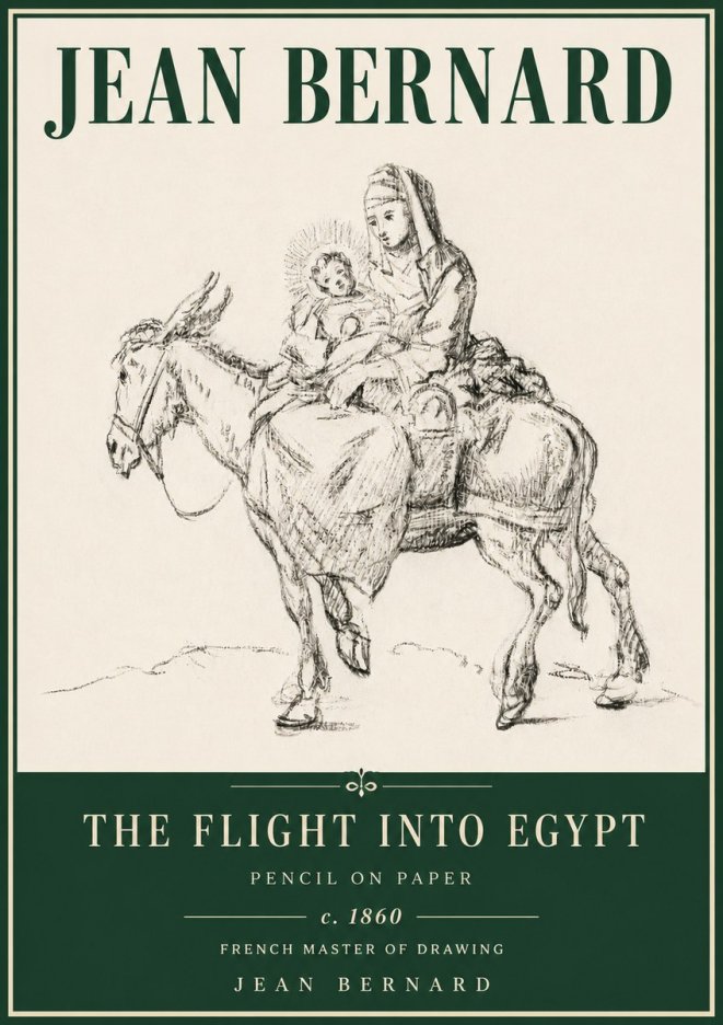 Jean Bernard The Flight into Egypt No4 - Póster