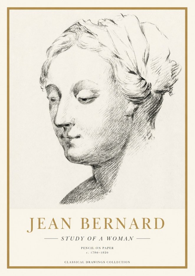 Jean Bernard Study of a Woman No1 - Póster