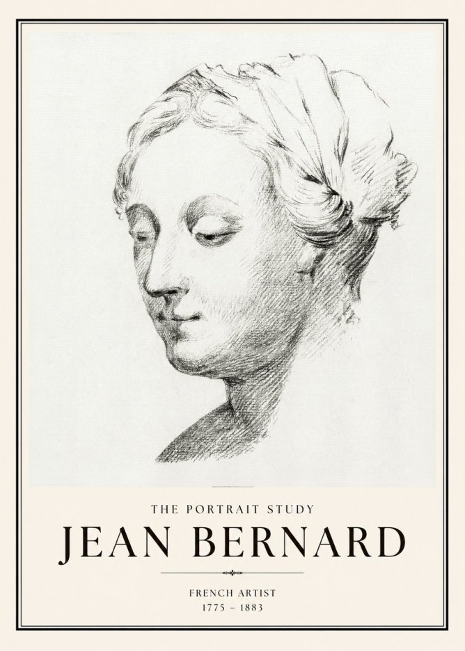 Jean Bernard Study of a Woman No2 - Póster