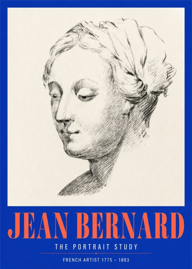 Jean Bernard Study of a Woman No3 - Póster