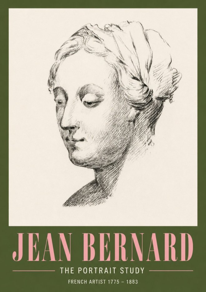 Jean Bernard Study of a Woman No4 - Póster