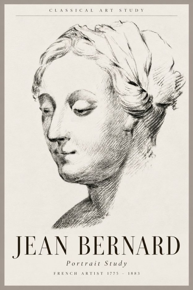 Jean Bernard Study of a Woman No6 - Póster