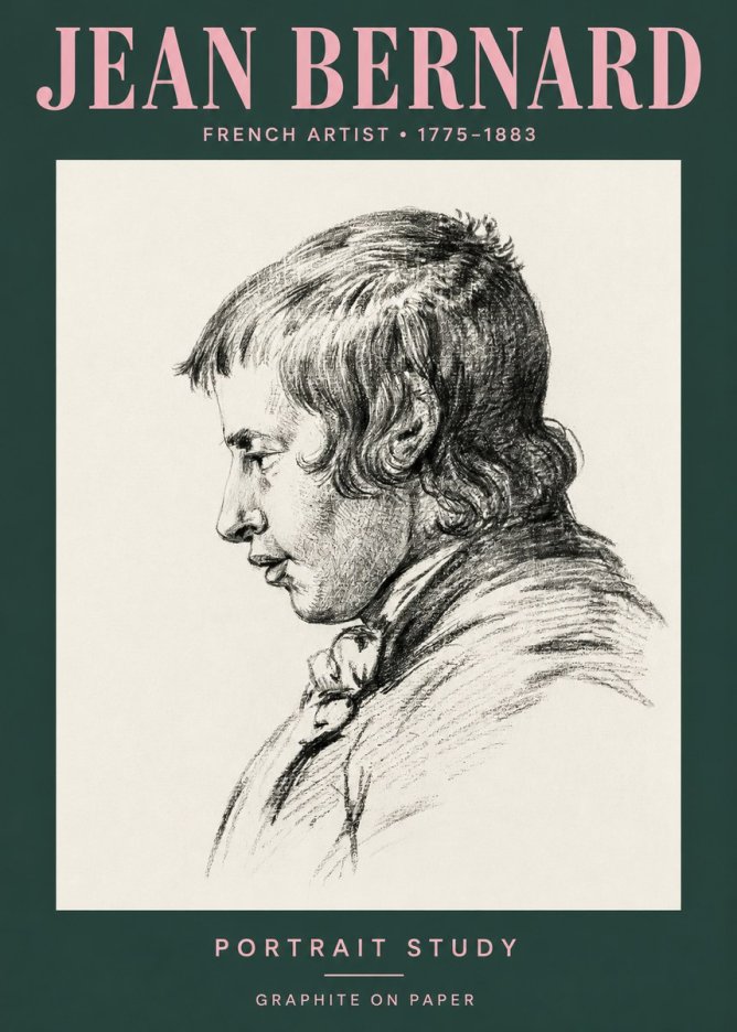 Jean Bernard Portrait Study III No3 - Póster