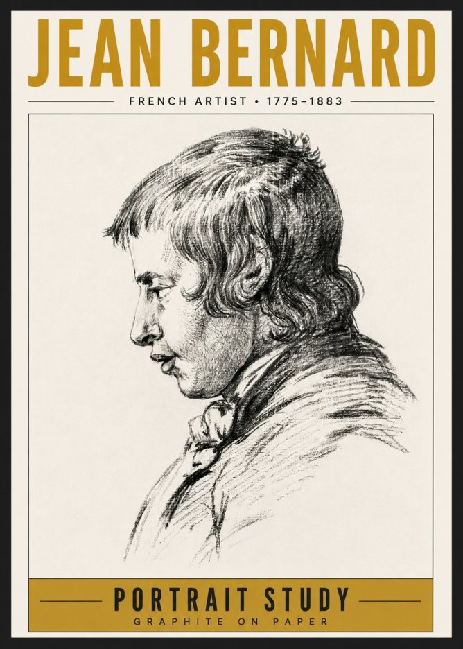 Jean Bernard Portrait Study III No6 - Póster