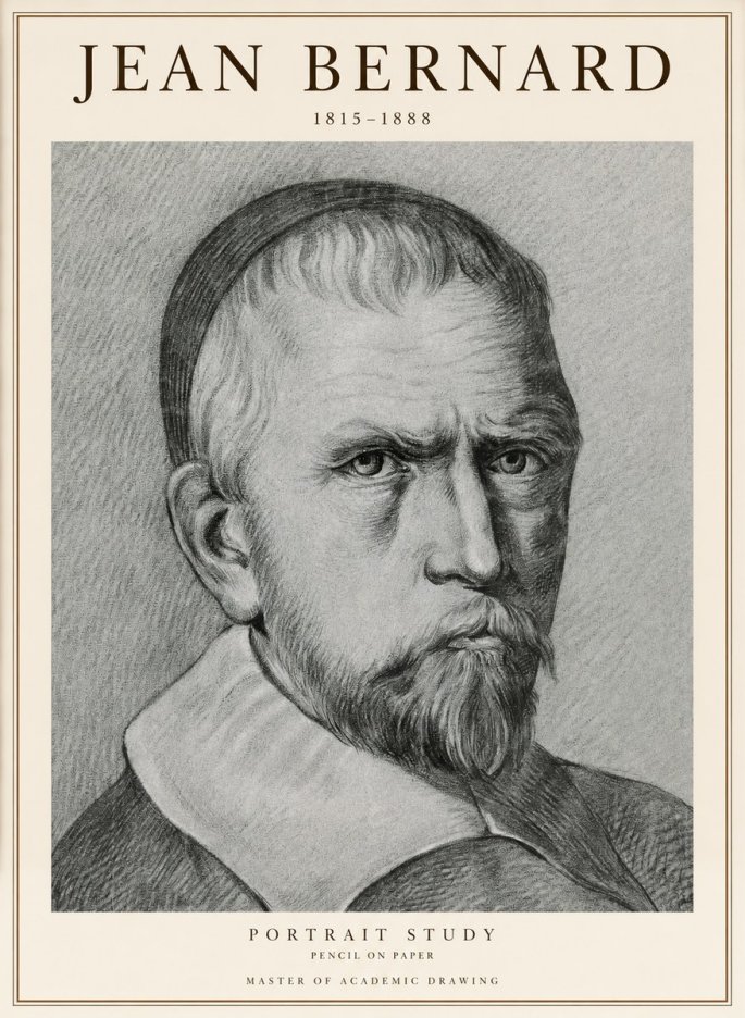 Jean Bernard Portrait Study IV No1 - Póster