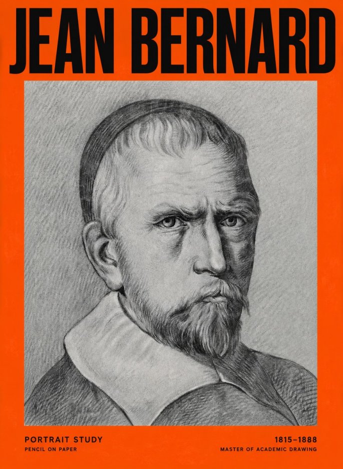 Jean Bernard Portrait Study IV No2 - Póster