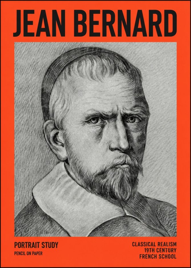 Jean Bernard Portrait Study IV No4 - Póster