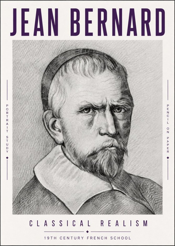 Jean Bernard Portrait Study IV No6 - Póster
