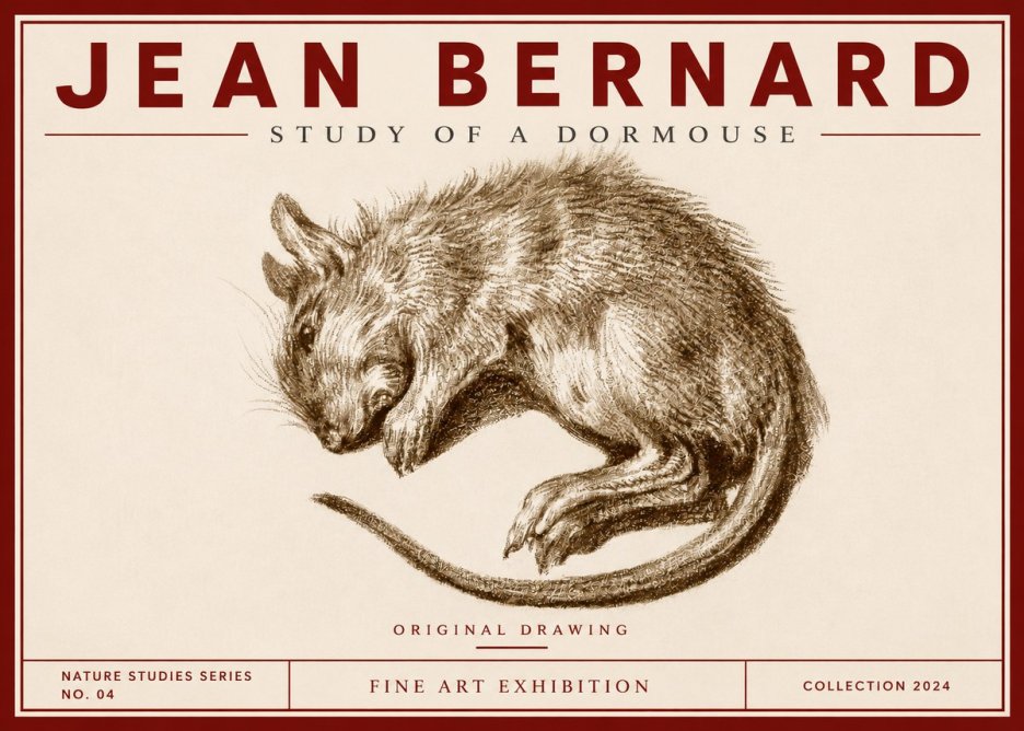 Jean Bernard Study of a Dormouse No4 - Póster