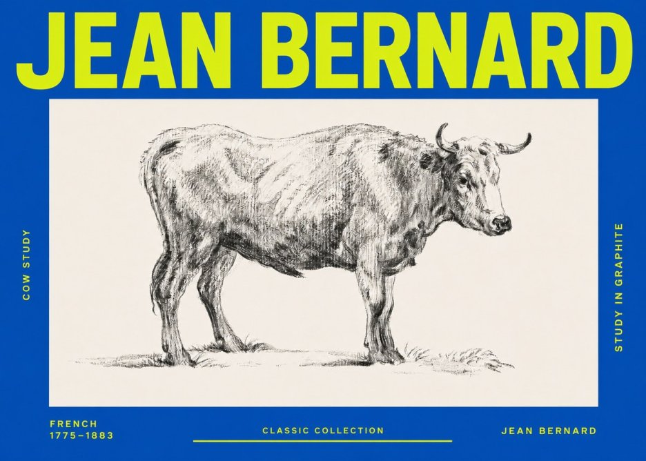 Jean Bernard Cow Study No3 - Póster