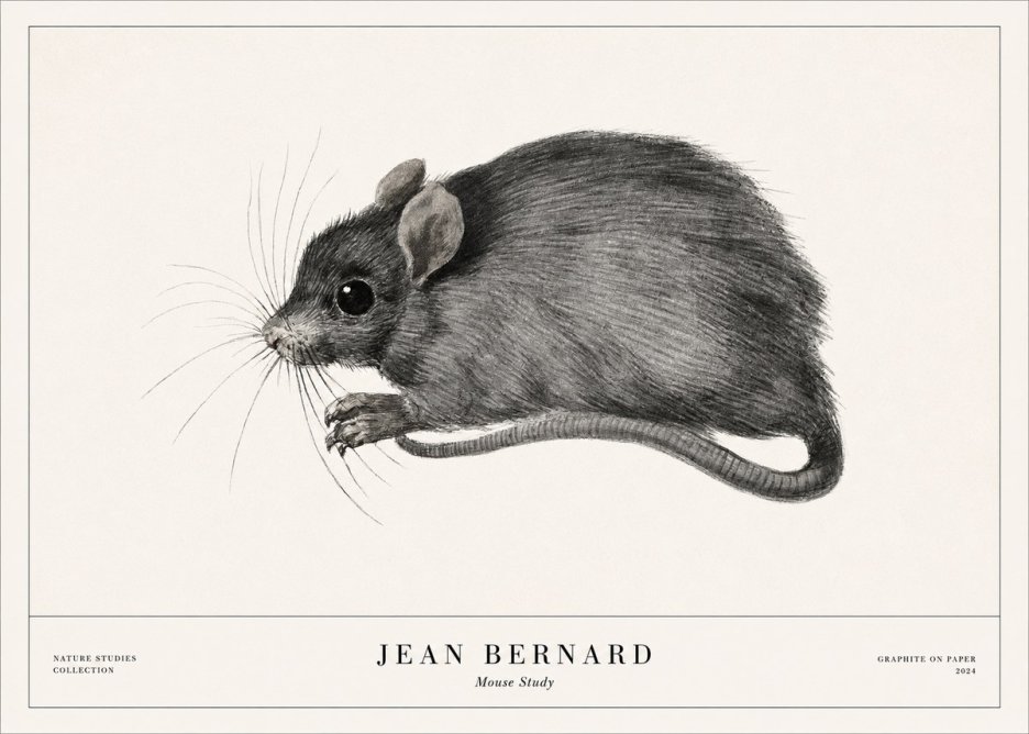 Jean Bernard Mouse Study No1 - Póster