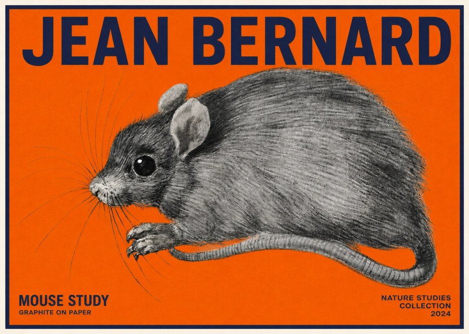 Jean Bernard Mouse Study No2 - Póster