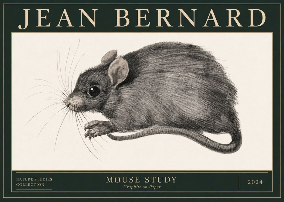 Jean Bernard Mouse Study No4 - Póster