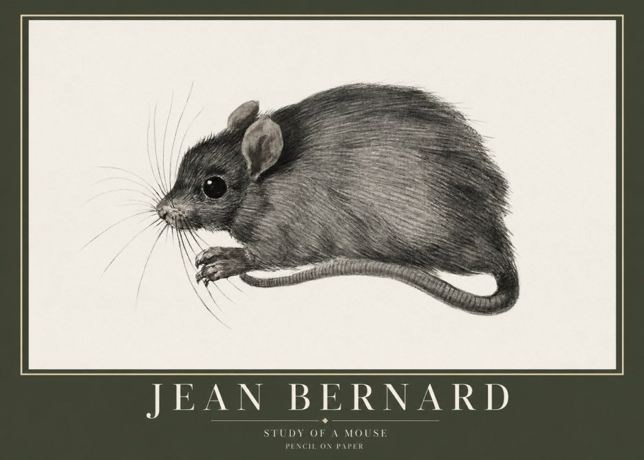 Jean Bernard Mouse Study No5 - Póster
