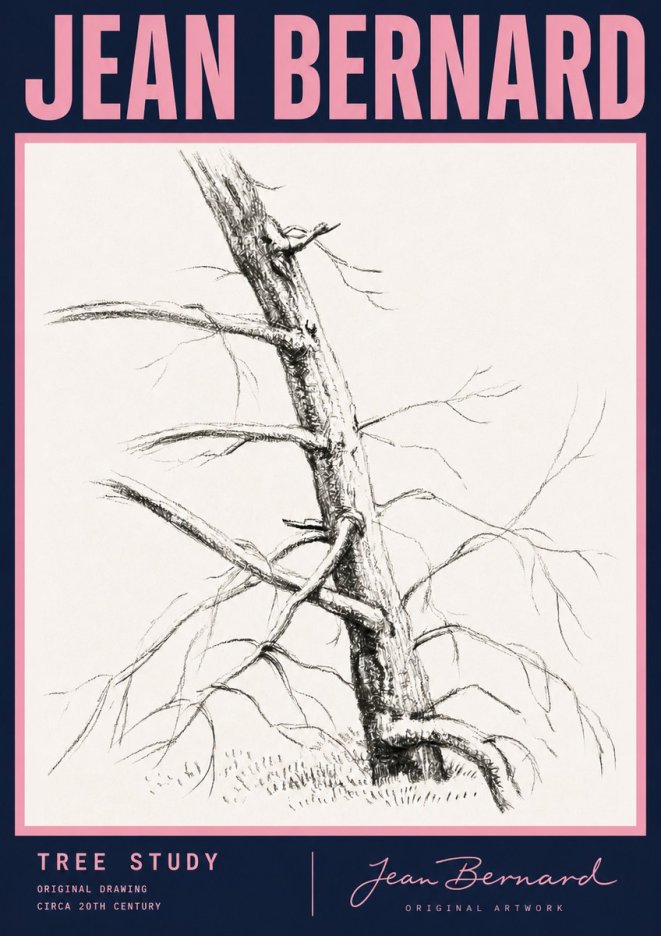 Jean Bernard Tree Study No3 - Póster