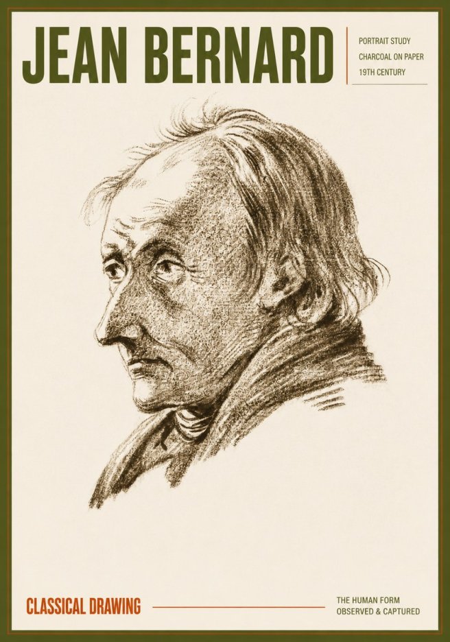 Jean Bernard Portrait of an Elderly Man No6 - Póster