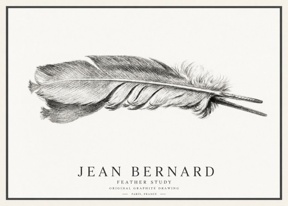 Jean Bernard Feather No4 - Póster