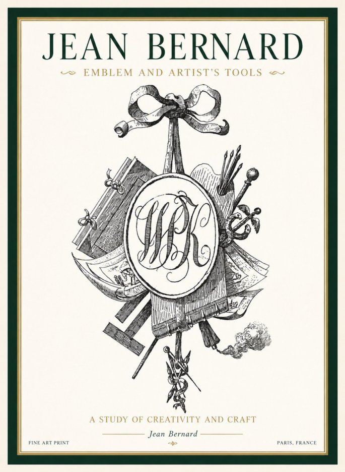 Jean Bernard Still Life with Monogram No2 - Póster