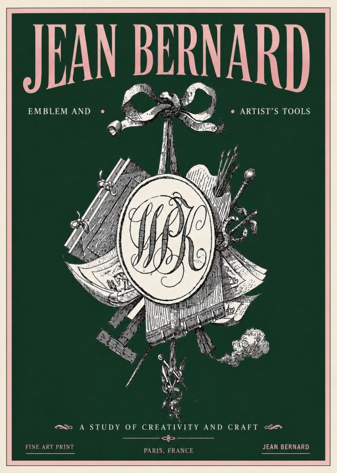 Jean Bernard Still Life with Monogram No5 - Póster