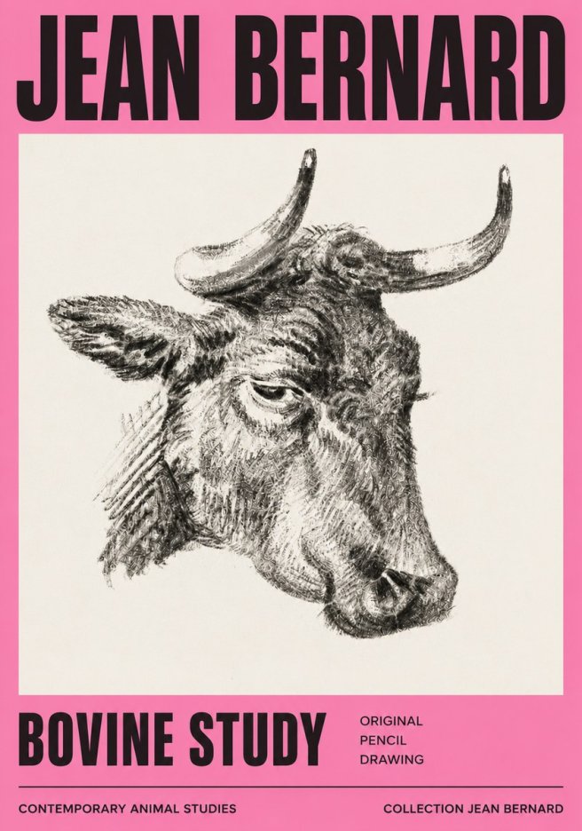 Jean Bernard Bovine Study I No3 - Póster