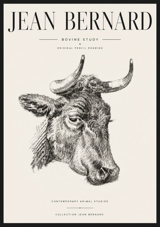 Jean Bernard Bovine Study I No6 - Póster