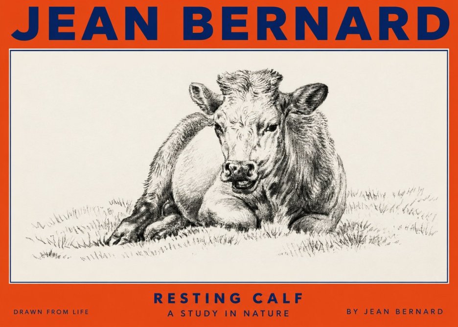 Jean Bernard Resting Calf I No2 - Póster
